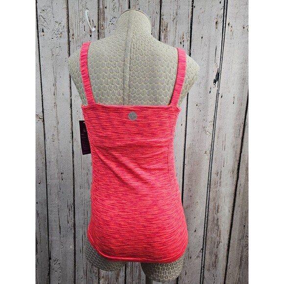 ALK Women's M Serenity by Tart Pink Spacedye Workout Tank Top Built in Bra NEW - Picture 4 of 7
